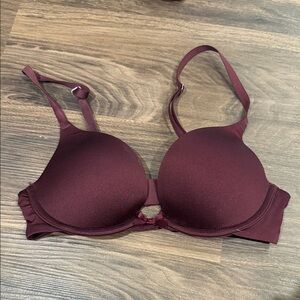 Aerie Deep Burgundy Bra - Brooke Push Up